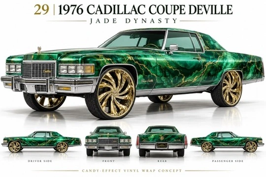 1976 Cadillac Coupe DeVille Marble art concept