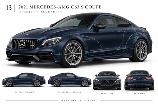 2021 Mercedes-AMG C63 S Coupe Technical linework concept