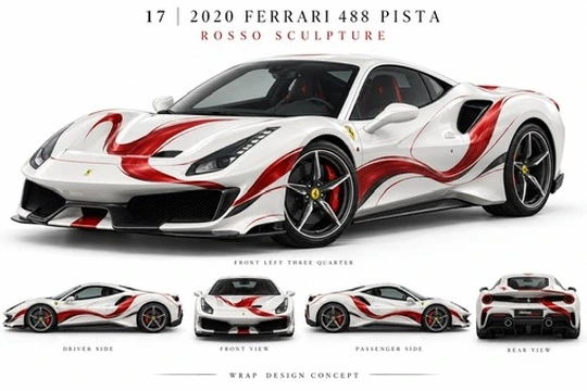 2020 Ferrari 488 Pista Fluid graphic concept