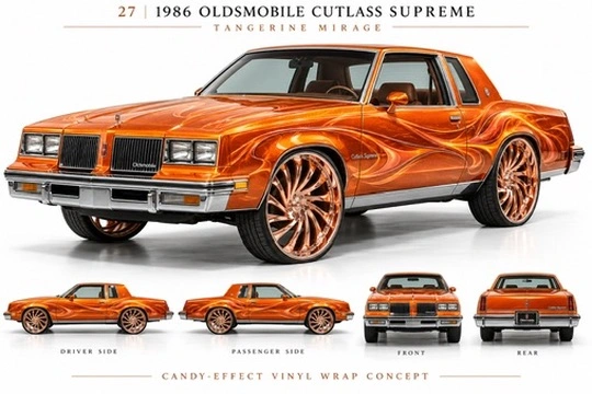 1986 Oldsmobile Cutlass Supreme Fluid art concept
